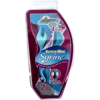 Super-Max Syrine Damenrasierer (2Stck) in Blau