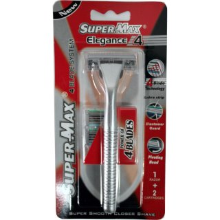 Super-Max Elegance 4 Rasierer (1St. mit 2 Ersatzklingen)