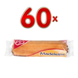 Lotus Gebäck Madeleine 60 x 25g Karton (Küchlein aus Sandteig)