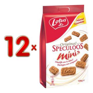 Lotus Kaffee-Kekse Speculoos minis 12 x 120g Beutel (Karamellkekse)