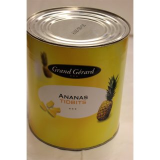 Grand Gérard Ananas Tidbits 3035g Konserve (Ananas Stückchen)