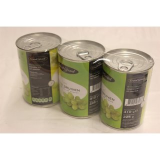 Grand Gérard Witte Druiven zonder Pit 3 x 410g Konserve (Helle Trauben ohne Kern)