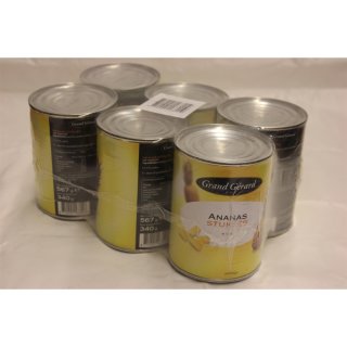 Grand Gérard Ananas Stukjes 6 x 567g Konserve (Ananas Stücke)