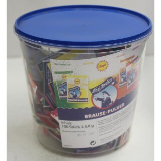 Frigeo Ahoj-Brause Brause-Pulver Sortiment 100Stück (1x580g Packung)