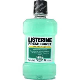 Listerine Fresh Burst Mundwasser,reduziert Plaque & entfernt  bis zu 97% aller Bakterien, 250ml Flasche