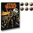 Adventskalender Star-Wars, Gruppe mit Lichtschwertern...