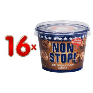 Non Stop! Mini Chocolate Chip Cookies 16 x 67g (Double Chocolate Kekse)