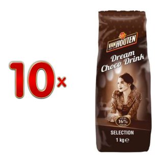 Van Houten Dream Choco Drink Selection 10 x 1000g Beutel (Kakao Pulver)