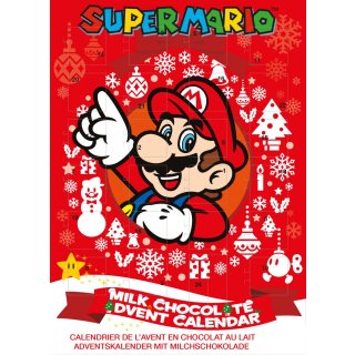 Adventskalender "Super Mario" (65g) mit Mariokopf zum Ausschneiden