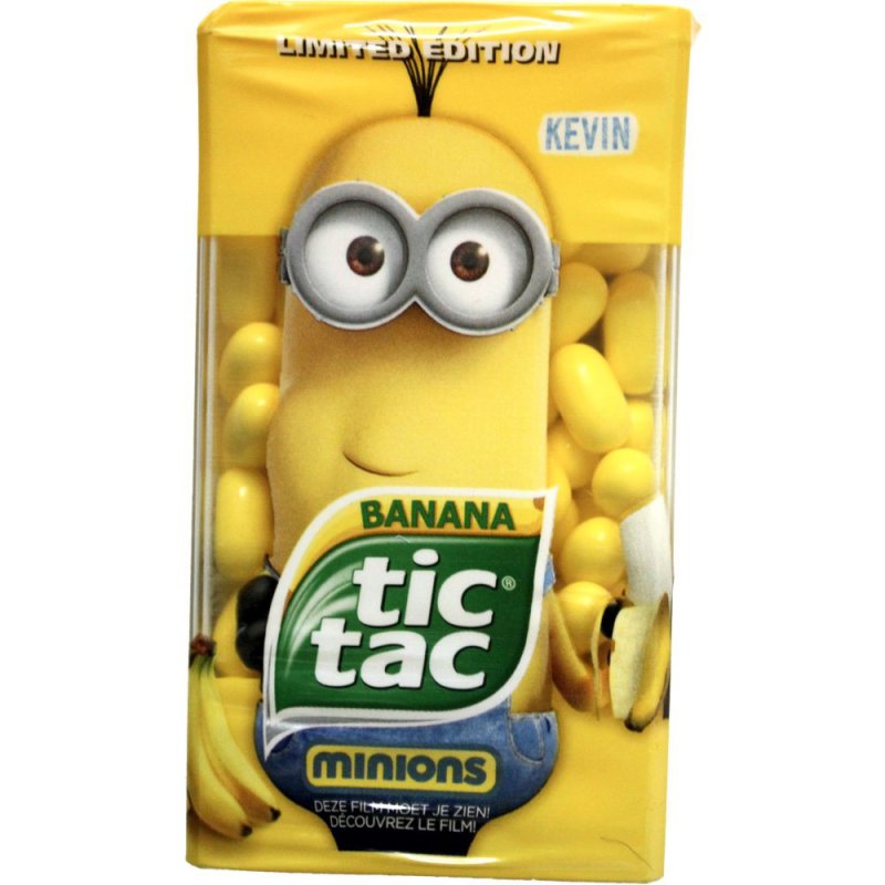 Tic Tac Limited Minions Edition Banana 49g Packung (keine Motivwahl m
