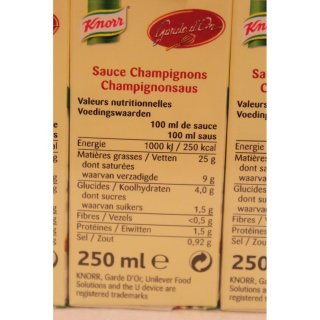 Knorr Garde dOr Champignonsaus 3 x 250ml (Champignon Sauce)