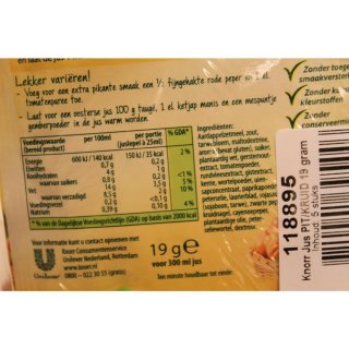 Knorr Jus met pittige Kruiden 5 x 19g Packung (pikant gewürzter Fond)