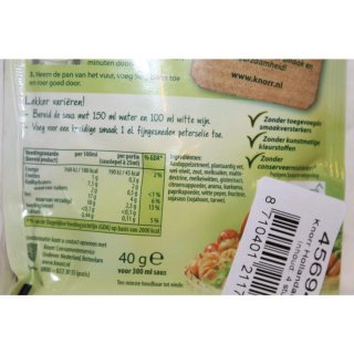 Knorr Bij Vis Hollandaise Saus 4 x 40g Packung (Sauce Hollandaise)