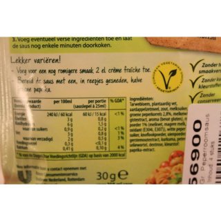 Knorr Bij Vlees Peperroom Saus 4 x 30g Packung (Pfefferrahm Sauce)