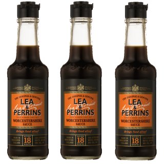 Lea & Perrins Worcestershire Sauce (3x150ml Flasche) (Worcester Sauce)