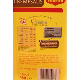 Maggi Witte Crèmesaus 980g Dose (Weiße Sahne Sauce)
