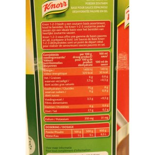 Knorr Basis voor Espagnole Saus Zoutarm 950g Dose (Spanische Saucen Basis, Salzarm)
