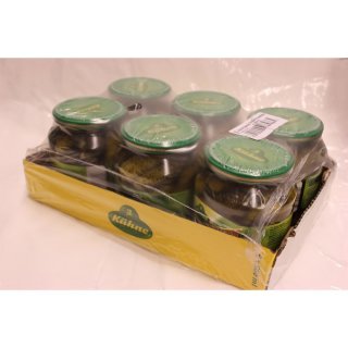 Kühne Schlemmertopf kleine Augurken 6 x 580ml Glas (feine Gürkchen)