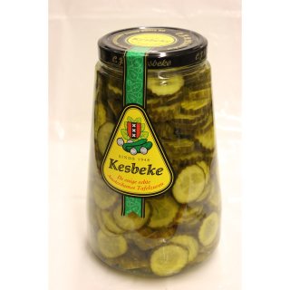 Kesbeke Komkommer Groen Plak 2650ml Glas (Gurkenscheiben)