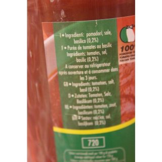 Victoria Pomodoro con Basilico 3 x 690g Glas (Tomatenpüree mit Basilikum)