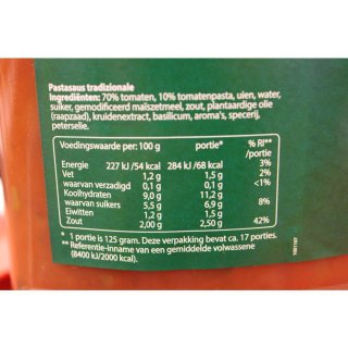Toresano Pastasaus tradizionale 2150g Flasche (Tradizionelle Nudel Sauce)