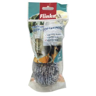 Flinka Edelstahl Spiral-Topfreiniger (2 Stück/Packung)