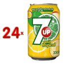 Seven Up Goût Tropical 24 x 0,33l Dose (7UP Tropische Früchte)