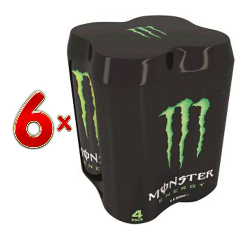 Monster Energy Drink 6 Pack á 4 x 0,5l Dose (gesamt 24 Dosen)
