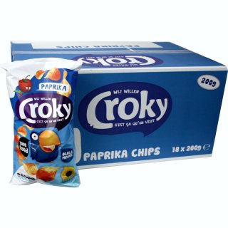 Croky Chips Paprika 18 x 200g Karton
