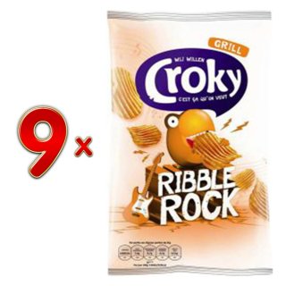 Croky Chips Ribble Rock Grill 9 x 150g Karton