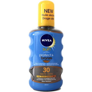 Nivea Sun, Protect & Bronze, Spray oil SPF-factor 30, 200ml bottle (Sonnenspray, Lichtschutzfaktor 30, Wasserfest)