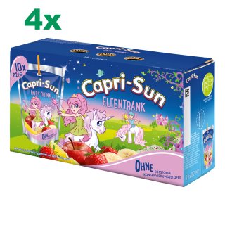 Capri Sun Elfentrank 4 Packungen á 10 x 200ml (40 gesamt, Banane, Apfel, Zitrone & Erdbeere)