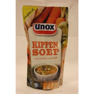 Unox Kippensoep met Wortel en Vermicelli 570ml Packung (Hühnersuppe mit Möhren und Nudeln)