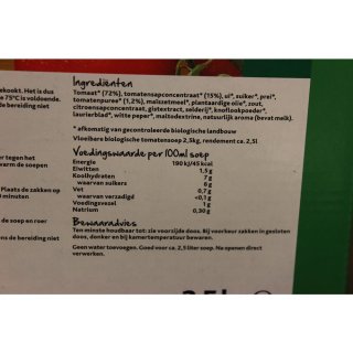 Unox Biologische Tomaat Vloeibare Soep 2500g Packung (Bio flüssige Tomatensuppe)
