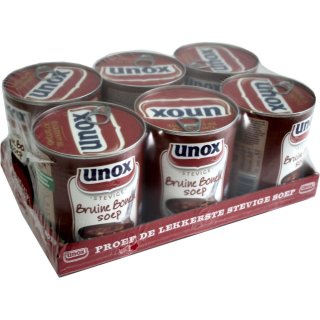Unox Bruine Bonen Soep 6 x 800ml Konserve (Braune Bohnensuppe)