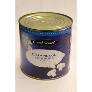 Grand Gérard Champignons de Paris Schijfjes 3l Dose (Champignonscheiben Klasse 2)