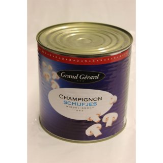 Grand Gérard Champignons de Paris Schijfjes 3l Dose (Champignonscheiben Klasse 3)