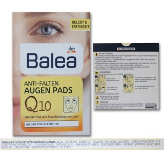 Balea Anti-Falten Augen Pads Q10 (6x2 Stck.)