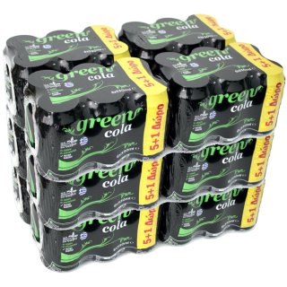 Green Cola 12 Packs á 6 x 0,33l Dose eingeschweißt (72 Dosen Stevia Cola)