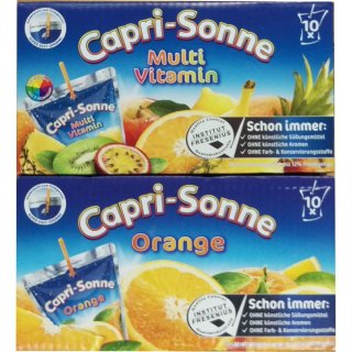 Capri Sun Mixpaket 20 x 200ml Packung (je 10x Multivitamin & Orange)