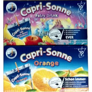 Capri Sun Mixpaket 20 x 200ml Packung (je 10x Elfentrank [Banane, Apfel, Zitrone & Erdbeere] & Orange)