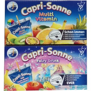 Capri Sun Mixpaket 20 x 200ml Packung (je 10x Multivitamin & Elfentrank [Banane, Apfel, Zitrone & Erdbeere])