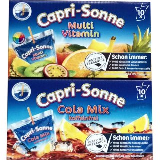 Capri Sun Mixpaket 20 x 200ml Packung (je 10x Multivitamin & Cola Mix)