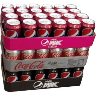 Pepsi Max Cherry, Coca Cola Light & Pepsi Max je 24 x 0,33l Dose XXL-Paket (72 Dosen gesamt)