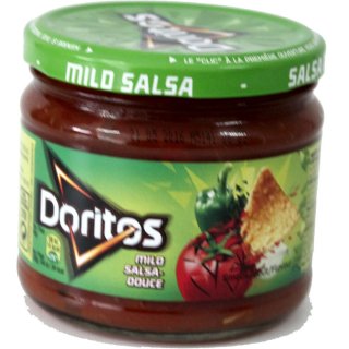 Doritos Nacho Chips Dip Sauce Mild Salsa 326g Glas