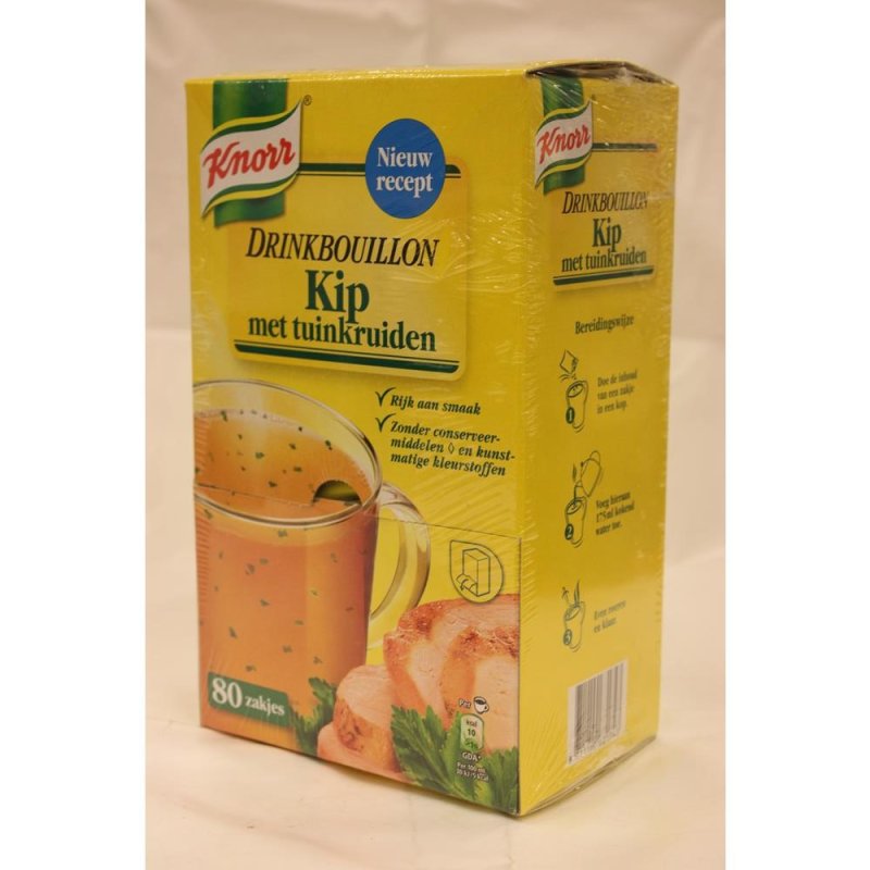 Knorr Drinbuillon Kip met Tuinkruiden 80 Tüten (Hühnersuppe mit Garte