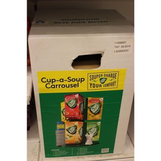 Unox Cup a Soup Carrousel Assorti 1 Karton (6 versch. Suppen, 50 Pappbecher & 50 Rührstäbchen)