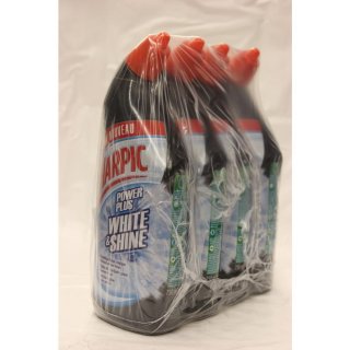 Harpic Power Plus White & Shine 4 x 750ml Flasche (WC-Reiniger)
