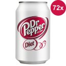 Dr. Pepper Diet Cola kalorien-& zuckerfrei XXL Paket (72x0,33l Dosen) PL