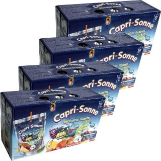Capri Sun Monster Alarm 4 Packungen á 10 x 200ml (40 gesamt, Apfel, schwarze Johannisbeere, Sauerkirsch, Zitrone, Limette & Erdbeere)